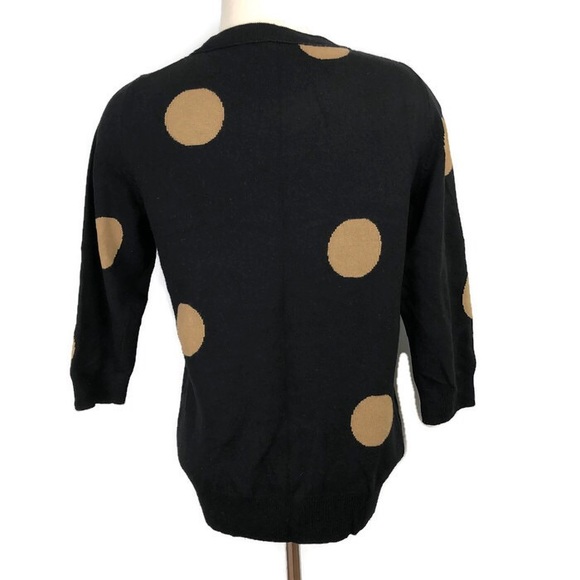 J CREW Black and Tan Polka Dot Pullover Sweater - Picture 4 of 5